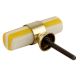 Yellow White Tube Resin Cabinet Knobs